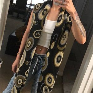 Black/Yellow/Gray scarf. ONE SIZE.